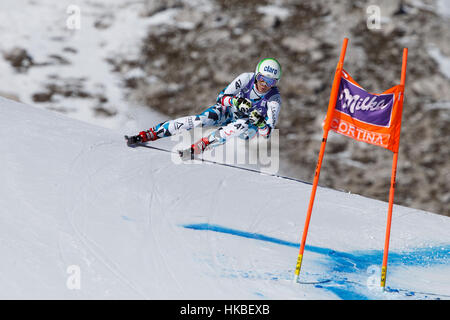 Cortina d'Ampezzo, Italie. 28 janvier, 2017. Viktoria Rebensburg(Ger) qui se font concurrence sur les AUDI FIS Ski World Cup Women's downhill Race sur l'Olympia bien sûr dans les montagnes des Dolomites. Credit : Mauro Dalla Pozza/Alamy Live News Banque D'Images