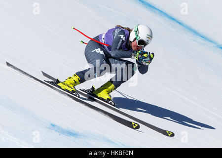 Cortina d'Ampezzo, Italie. 28 janvier, 2017. Verena ENFOURNEUR (Ita) qui se font concurrence sur les AUDI FIS Ski World Cup Women's downhill Race sur l'Olympia bien sûr dans les montagnes des Dolomites. Credit : Mauro Dalla Pozza/Alamy Live News Banque D'Images