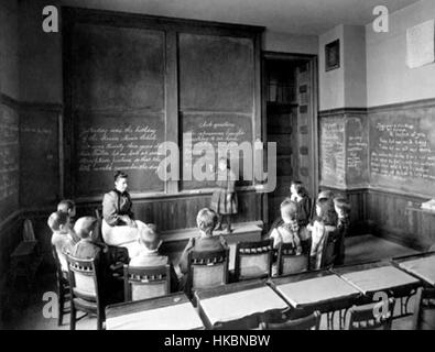 1893 Horace Mann School for the Deaf, Mme Fuller et sa classe byAHFolsom BostonPublicLibrary Banque D'Images