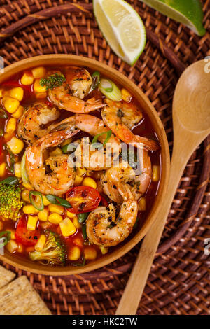 Soupe de crevettes Banque D'Images