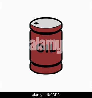 Le baril de pétrole d'illustration vectorielle, l'icône de prévisions de prix à l'huile pour la présentation. Illustration de Vecteur