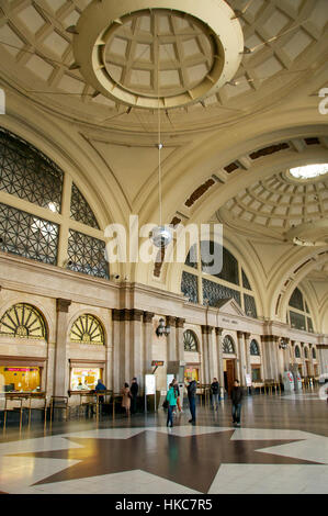 Barcelona Sants Station Raiway intérieur de bâtiment, Province de Catalogne, Espagne Banque D'Images