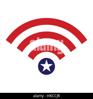 Symbole Wifi USA Flag Concept Vector Illustration Illustration de Vecteur