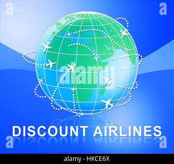 Des transporteurs aériens à offrir des vols spéciaux montre Globe 3d illustration Banque D'Images