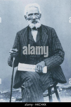 Nicolaas Waterboer était un dirigeant et homme politique Griqua qui a joué un rôle influent dans la colonie du Cap au XIXe siècle. En tant que chef du peuple Griqua, il a navigué dans le paysage politique complexe, s'engageant avec les groupes britanniques et indigènes pour maintenir les droits et l'influence de sa communauté. Banque D'Images