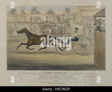 Le Musée de Brooklyn le célèbre cheval au trot John Stewart ... sur la mode cours après Thomas Worth Currier Ives Banque D'Images