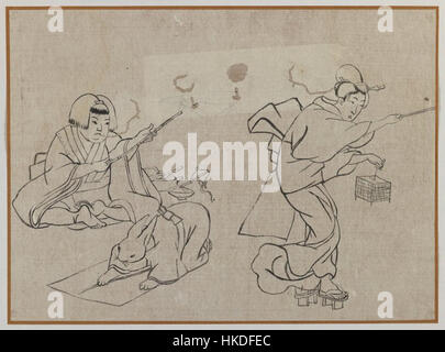 Cette œuvre, qui fait partie de la collection du Brooklyn Museum, présente trois figures, explorant probablement des thèmes de l'interaction humaine ou du commentaire social. La peinture capture les nuances des relations et des poses des figures, offrant un aperçu de l'accent de l'artiste sur la représentation figurative. Banque D'Images