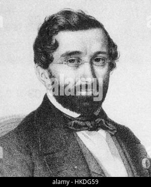 Adolphe Adam était un compositeur français, surtout connu pour ses œuvres dans les genres opératique et ballet. Sa composition Giselle reste l'une de ses œuvres les plus célèbres, contribuant à la scène musicale française du XIXe siècle. Banque D'Images