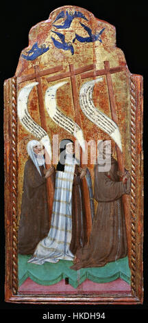 Zanino di Pietro, Elisabetta d'Ungheria, Santa Chiara e San Francesco, ca 1410, de Rieti, Museo Civico Banque D'Images