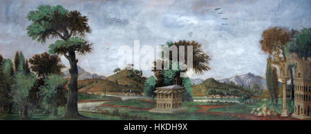 Le tableau 'Gate Felicity Topkapi', créé en mars 2008, représente une interprétation détaillée de la porte d'entrée du palais de Topkapi à Istanbul. L'œuvre met en valeur l'architecture complexe et l'importance historique de l'un des monuments les plus emblématiques de Turquie. Banque D'Images