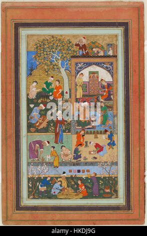 Une scène de l'école by Mir Sayyid Ali, l'Iran, Tabriz, ca. 1540, plus libre Banque D'Images