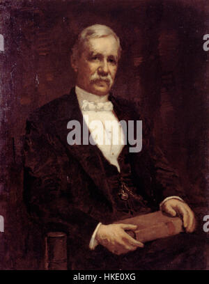 Ce portrait du milieu du XIXe siècle réalisé par Edwin T. Billings représente le Dr Charles Gideon Putnam, un médecin respecté de l'époque. Le portrait souligne la stature professionnelle de Putnam, en mettant l’accent sur sa tenue vestimentaire et sa pose digne, reflétant le respect qu’il commandait au sein de la communauté médicale. Banque D'Images