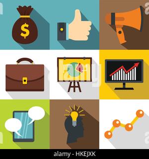 Types de publicité icons set. Télévision illustration de 9 types de publicité vector icons for web Illustration de Vecteur