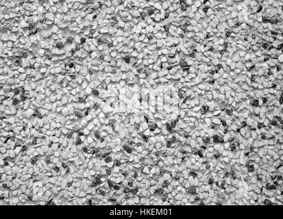 Le noir et blanc, de texture sol de gravier Banque D'Images