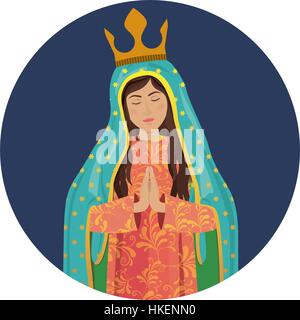 Sainte Vierge Marie icon vector illustration graphic design Illustration de Vecteur