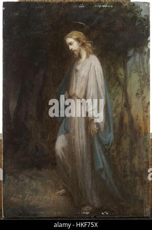 Le Christ cheminant dans le jardin des Oliviers, Lazerges Banque D'Images