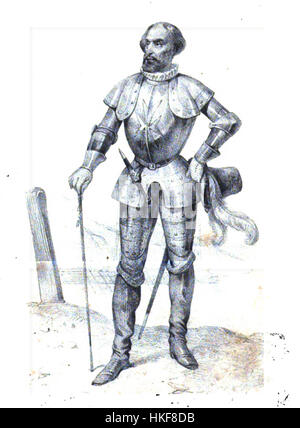 Jean Parisot de la Valette, maître des Hospitaliers de Saint-Jean de Jérusalem, dans une peinture à l'huile de la Renaissance avec une précision historique. Banque D'Images