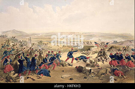 Le combat de l'Tchernaya, 16 août 1855 Banque D'Images