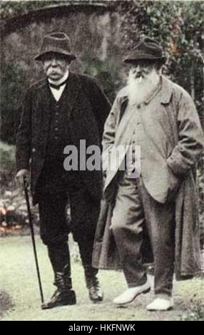 Georges Clemenceau et Claude Monet Banque D'Images