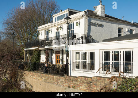 The Old Ship public House, Upper Mall, Chiswick, sud-ouest de Londres, Angleterre,ROYAUME-UNI Banque D'Images