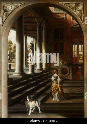 Vue en perspective avec une femme lisant une lettre par Samuel van Hoogstraten 66 Mauritshuis Banque D'Images