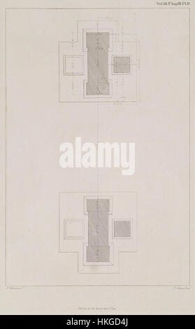 Le plan de terrain de l'Arch Stuart de James & Revett de 1794 présente la conception architecturale du XVIIIe siècle, mettant l'accent sur les éléments classiques dans la conception des bâtiments historiques. Banque D'Images