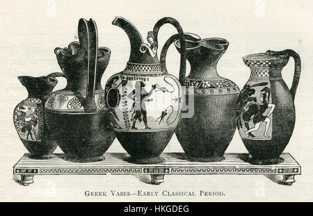 Vases grecs Début période classique Mahaffy John Pentland 1890 Banque D'Images