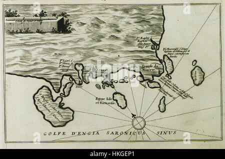 Golfe d'Engia Saronicus 1690 Jacob Peeters Sinus Banque D'Images