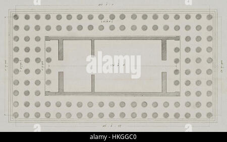 Plan du Temple d'Artémis à Éphèse, Turquie Wilkins William 1807 Banque D'Images