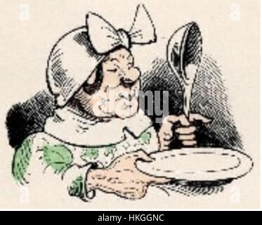 Cette œuvre est une illustration du livre allemand pour enfants « Max und Moritz », représentant des scènes des aventures espiègles des deux personnages. L'image est une impression teintée qui ajoute des couleurs éclatantes aux croquis originaux en noir et blanc. Banque D'Images