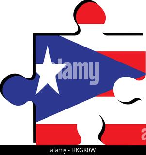 Drapeau Porto Rico isolés Illustration de Vecteur