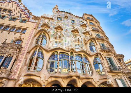 Casa Batllo chambre design par Antonio Gaudi, Barcelone, Catalogne, Espagne Banque D'Images