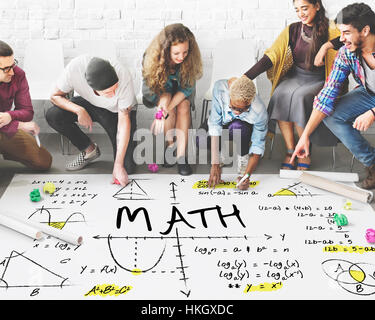 Methematics Algèbre Mathématiques Nombres Calcul Concept Banque D'Images