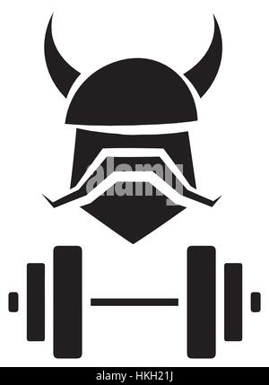 Remise en Forme Viking Logo Design Concept. Spe 8 pris en charge. Illustration de Vecteur