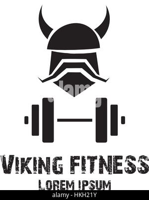 Remise en Forme Viking Logo Design Concept. Spe 8 pris en charge. Illustration de Vecteur