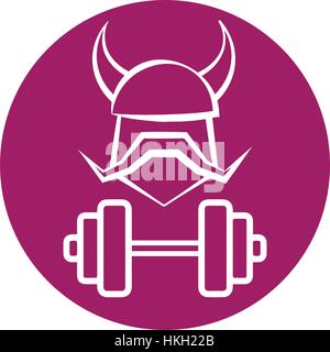 Remise en Forme Viking Logo Design Concept. Spe 8 pris en charge. Illustration de Vecteur