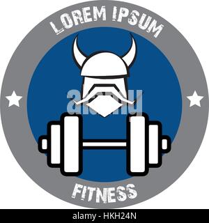 Remise en Forme Viking Logo Design Concept. Spe 8 pris en charge. Illustration de Vecteur