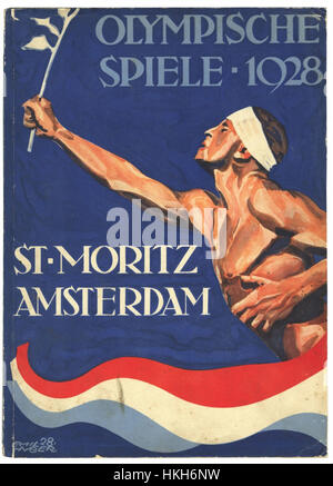 1928 Die Olympischen Spiele St Moritz Amsterdam Banque D'Images