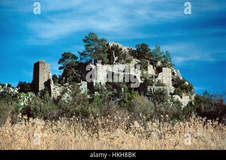 Ancienne citadelle de la Lycie classique d'Olympos, dans la province d'Antalya, Turquie Banque D'Images