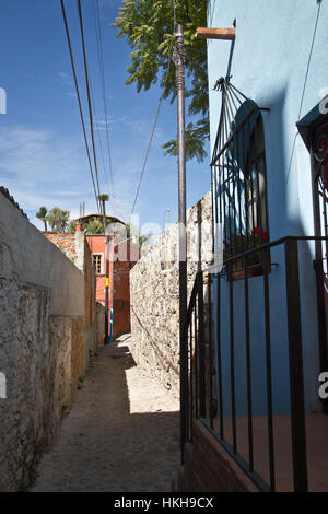 Rue de San Miguel de Allende, Mexique Banque D'Images