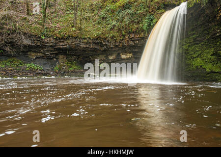 Gwladys Scwd Cascades Vallée de Neath Galles du Sud Banque D'Images