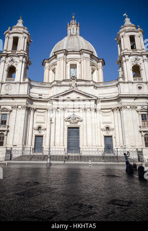 L'église Sant'Agnese in Agone à Rome, Italie. Banque D'Images