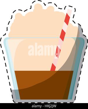Icône verre moka couleur image, vector illustration Illustration de Vecteur