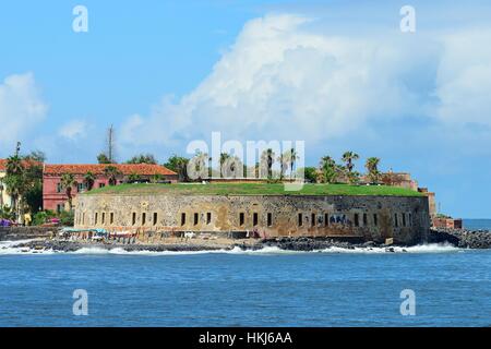 Fort d'Estrées, l'île des esclaves, l'Île de Gorée, Dakar, Sénégal Banque D'Images