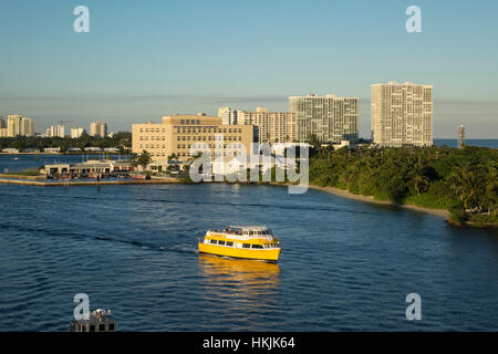 USA, Floride, Fort Lauderdale, de Port Everglades, Stranahan river, Intracostal Waterway Banque D'Images