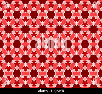 Modèle traditionnel de style islamique géométrique - modifiable sans vecteur répétant fond papier peint (rouge) Illustration de Vecteur