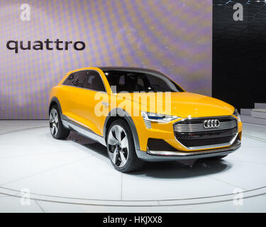 Detroit, MI, USA - 12 janvier 2016 : Audi h-tron Quattro concept-car à la North American International Auto Show (NAIAS). Banque D'Images