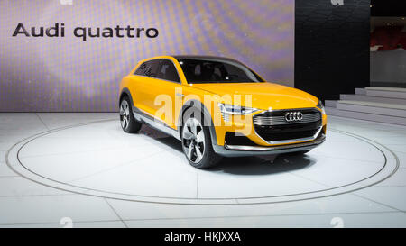 Detroit, MI, USA - 12 janvier 2016 : Audi h-tron Quattro concept-car à la North American International Auto Show (NAIAS). Banque D'Images