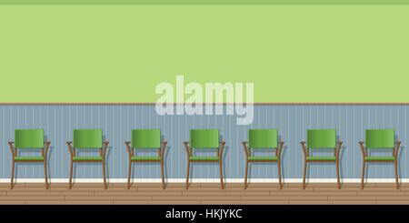 Illustration d'une salle d'attente avec des chaises Illustration de Vecteur