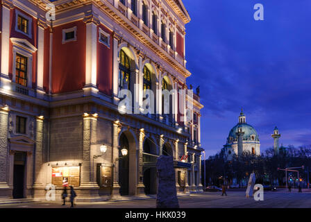 Wien, Vienne : bâtiment Musikverein concert hall, église Karlskirche, 01. Vieille Ville, Wien, Autriche Banque D'Images